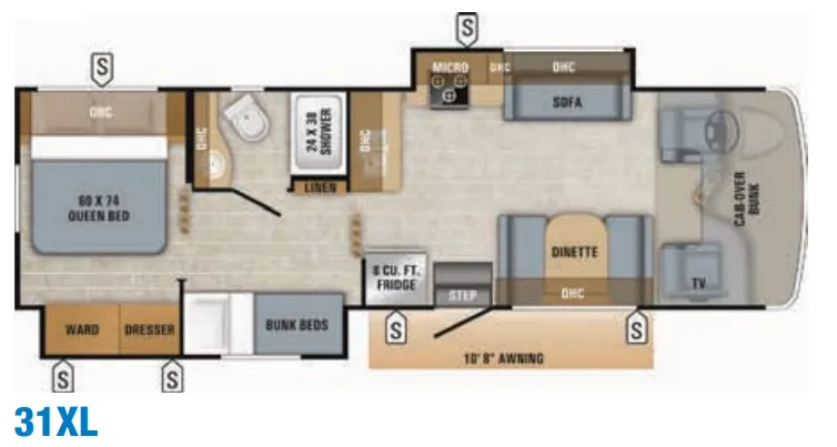 Jayco Redhawk 31XL floor plan
