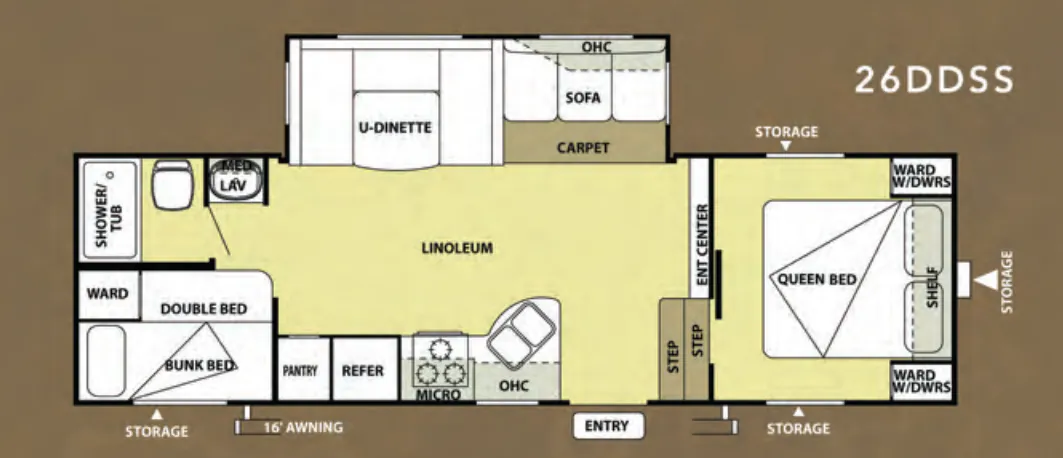 Forest River Salem 26DDSS floor plan