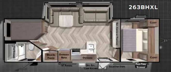 Forest River Wildwood X-Lite 263BHXL floor plan