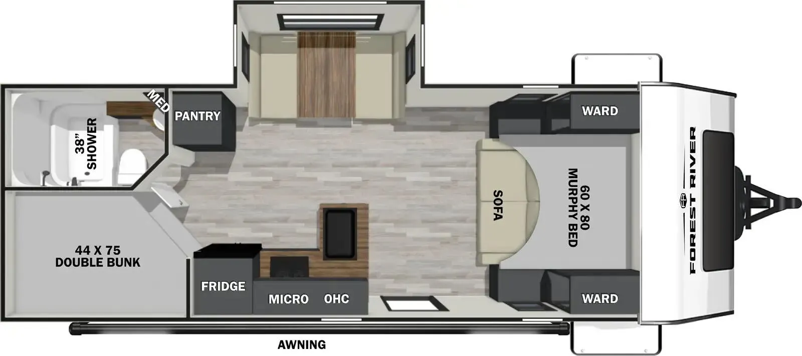 Forest River IBEX Beast Mode 23MBH floor plan