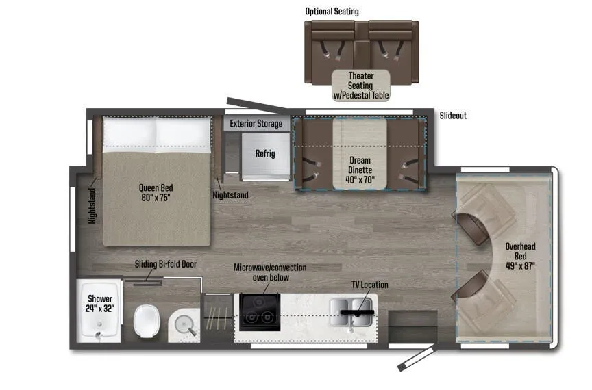 Winnebago Vita 24P floor plan