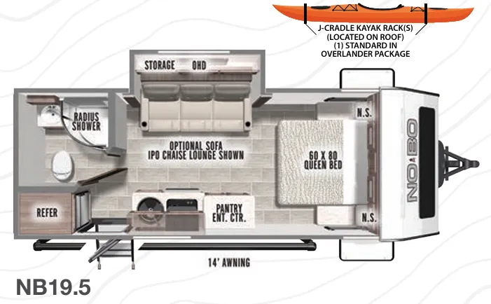 2018 Forest River No Boundaries NB19.5 - Floor plan