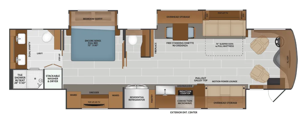 2027 Fleetwood Palisade 40H - Floor plan