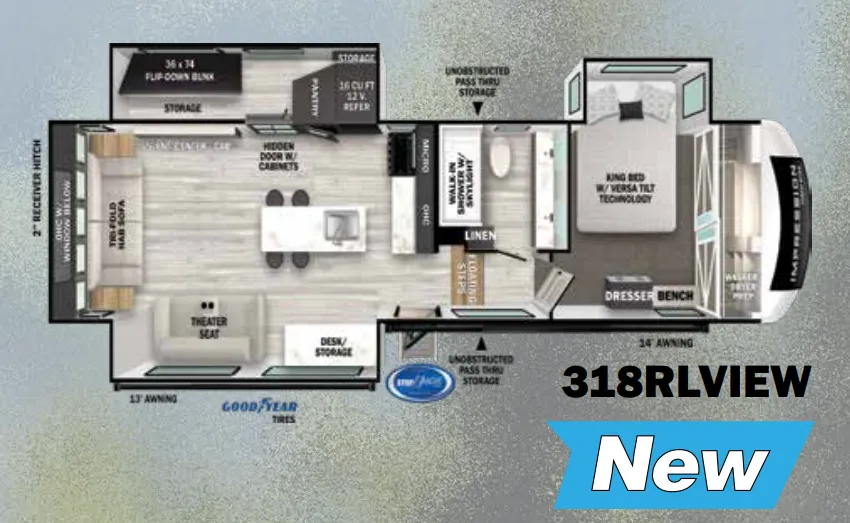 2024 Forest River Impression 318RLVIEW - Floor plan