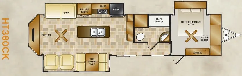 CrossRoads Hampton HT380CK floor plan