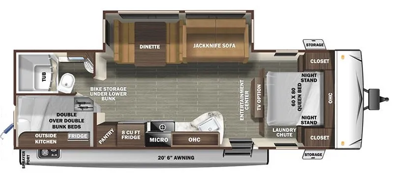 2022 Starcraft Super Lite 261BH - Floor plan