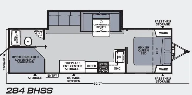 Coachmen Apex Ultra-Lite 284BHSS floor plan