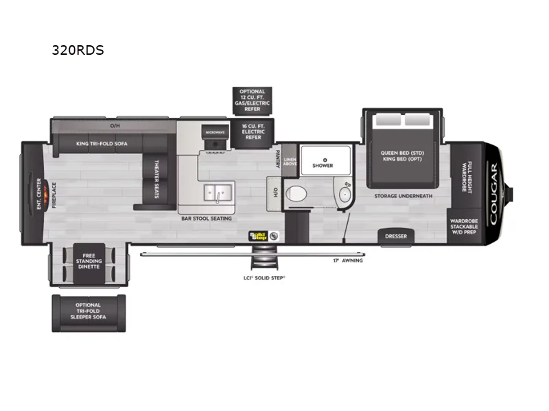 2023 Keystone Cougar 320RDS - Floor plan