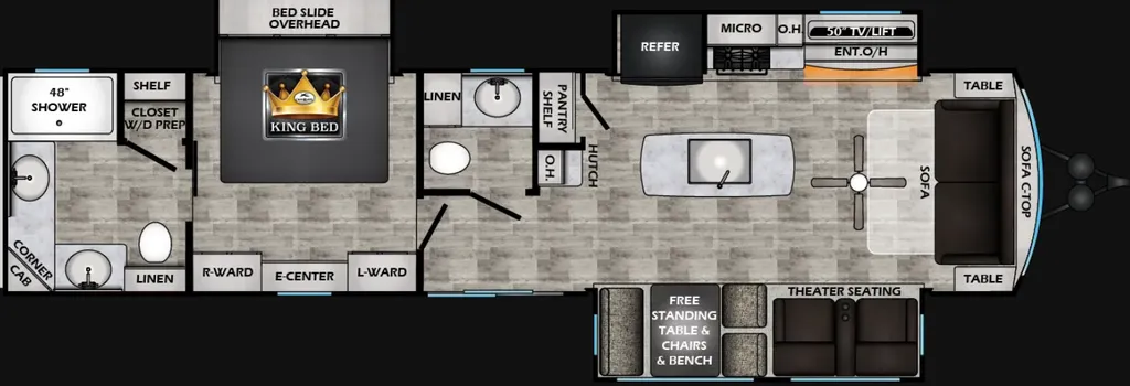 2025 CrossRoads Redwood Regency 3721FDB floor plan