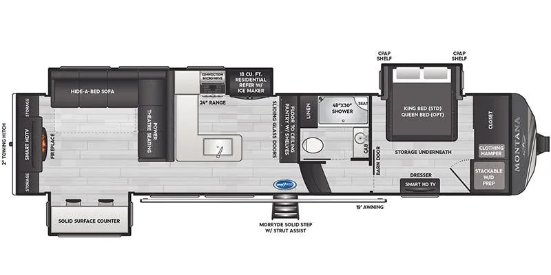 Keystone Montana 3531RE floor plan