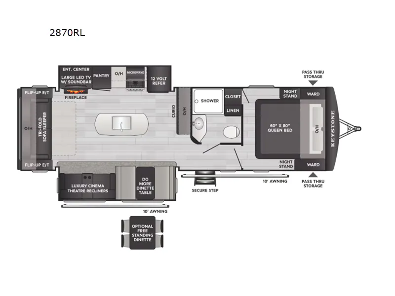 2026 Keystone Passport SL 2870RL - Floor plan