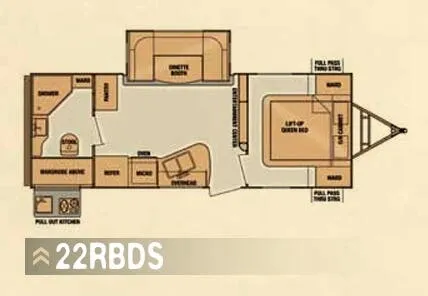 Cruiser RV Radiance 22RBDS floor plan