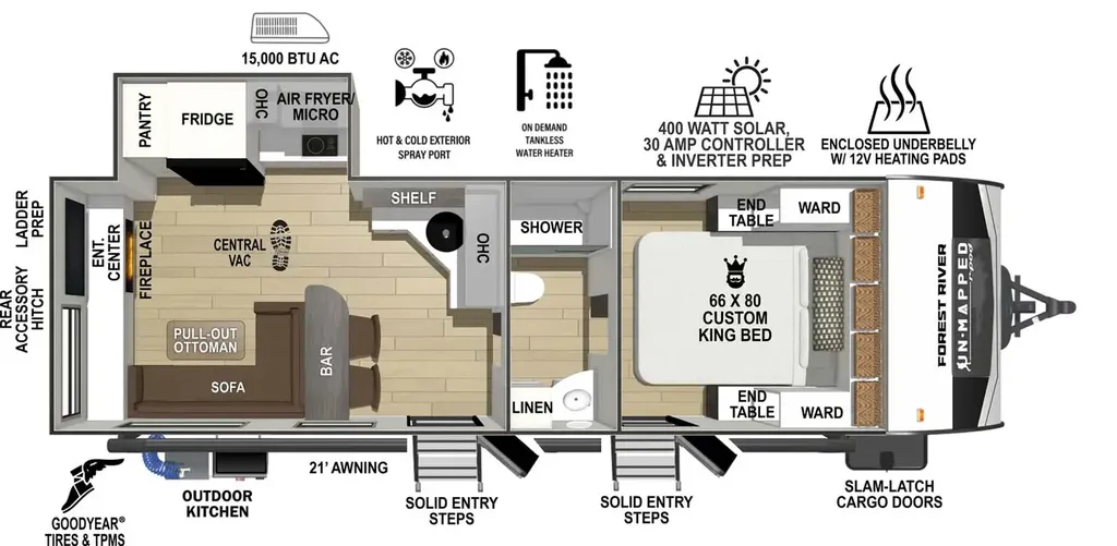 2026 Forest River Unmapped 25RL floor plan