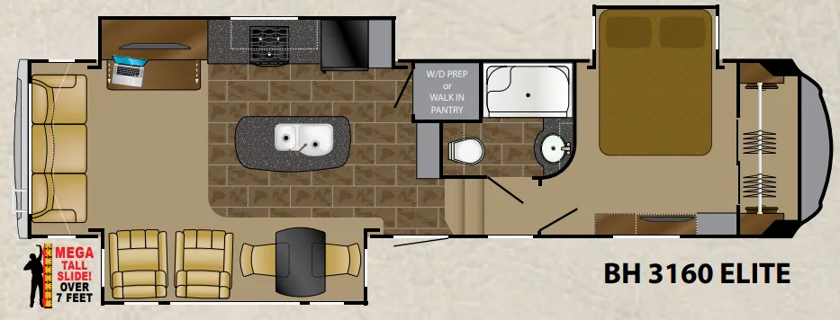 Heartland Bighorn 3160ELITE floor plan