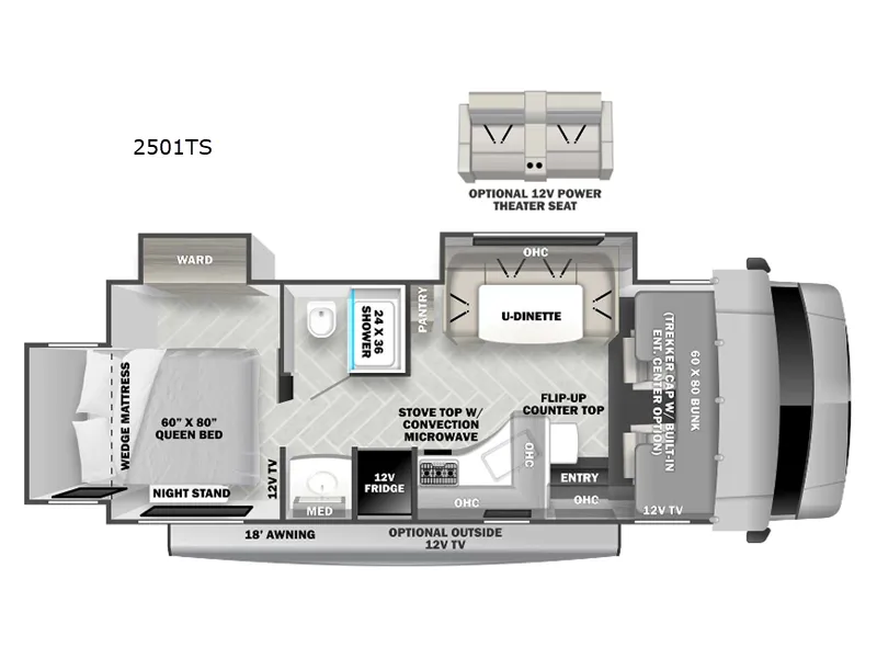 2023 Forest River Forester 2501TS floor plan