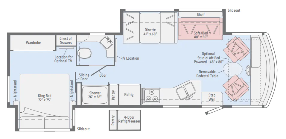 Winnebago Vista 32YE floor plan