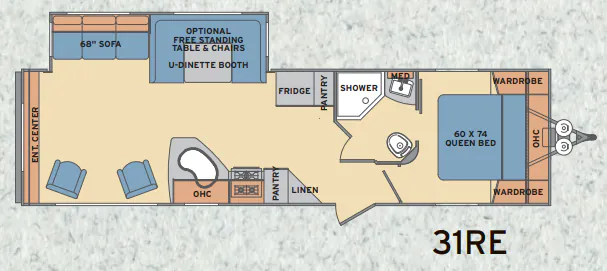 2015 Shasta Revere 31RE floor plan