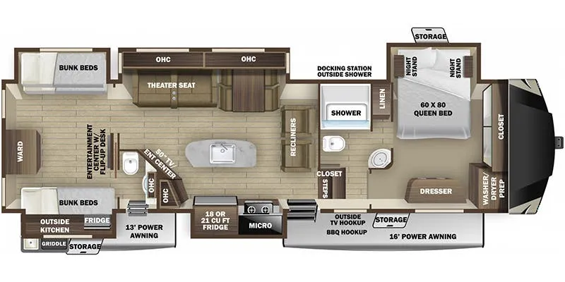 Highland Ridge Mesa Ridge MF427BHS floor plan