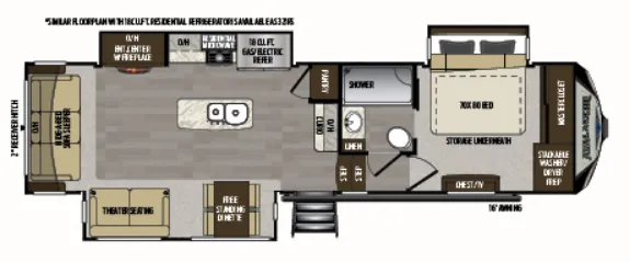 Keystone Avalanche 321RS floor plan