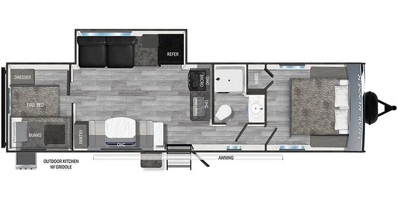 Heartland Trail Runner TR 321 BHQB floor plan