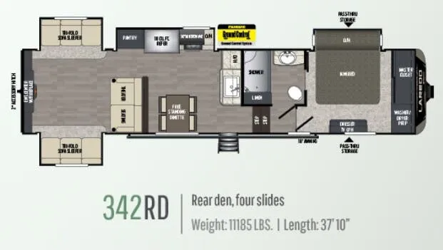 Keystone Laredo 342RD floor plan