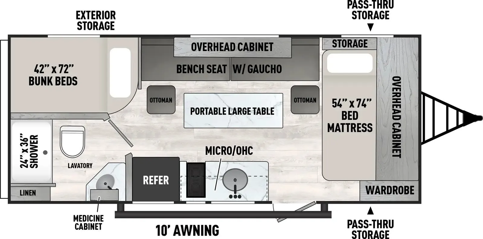 Coachmen Clipper 18BH floor plan