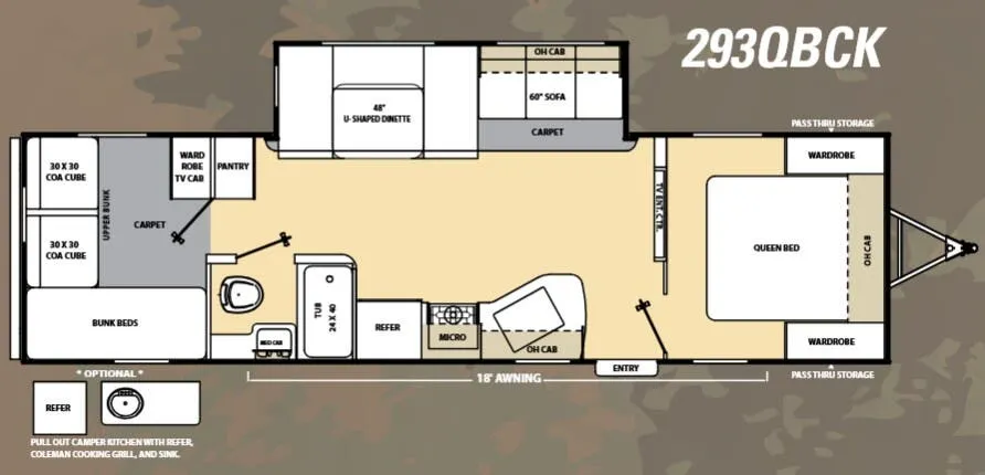 Coachmen Catalina 293QBCK floor plan