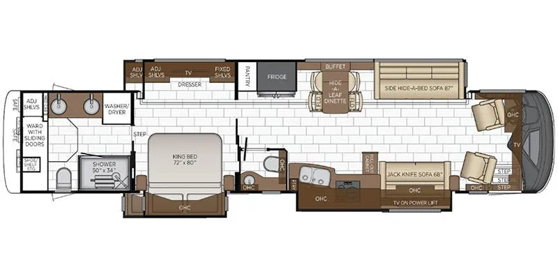 Newmar Essex 4551 floor plan