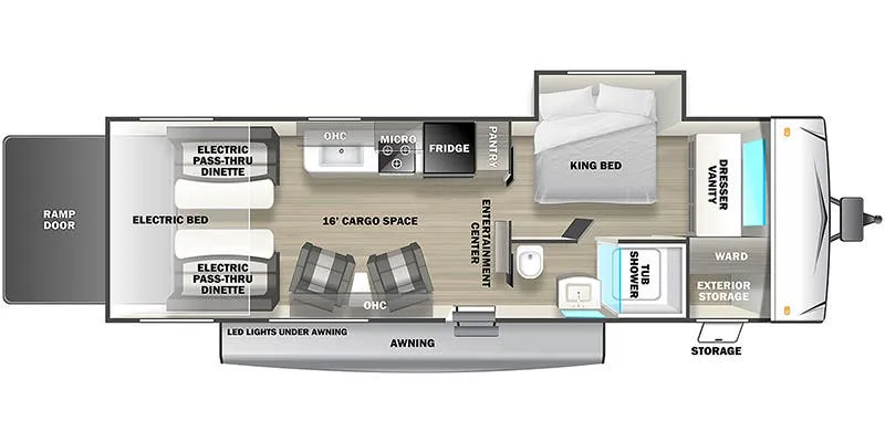 Forest River Shockwave 26QSGDX floor plan