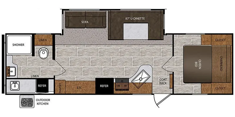 2018 Prime Time Avenger 27RBS floor plan