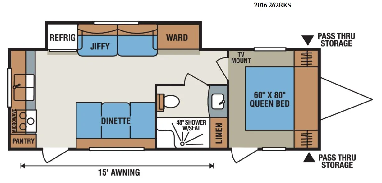 K-Z Spree 262RKS floor plan
