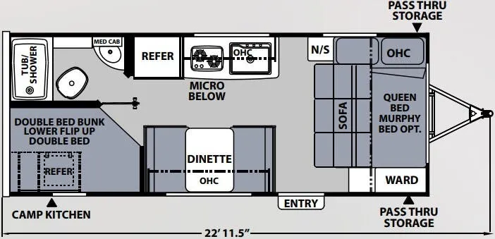 Coachmen Apex Nano 186BH floor plan