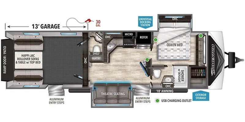Grand Design Momentum G-Class 31G floor plan
