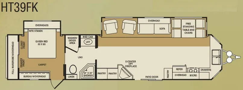 2010 CrossRoads Hampton HT39FK - Floor plan