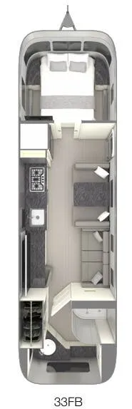 Airstream Classic 33FB floor plan