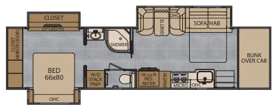 Renegade RV Classic 41CRW floor plan