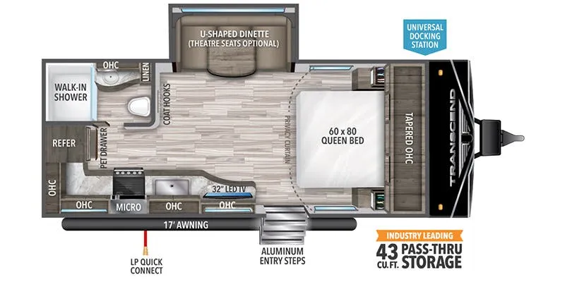 2022 Grand Design Transcend Xplor 200MK - Floor plan