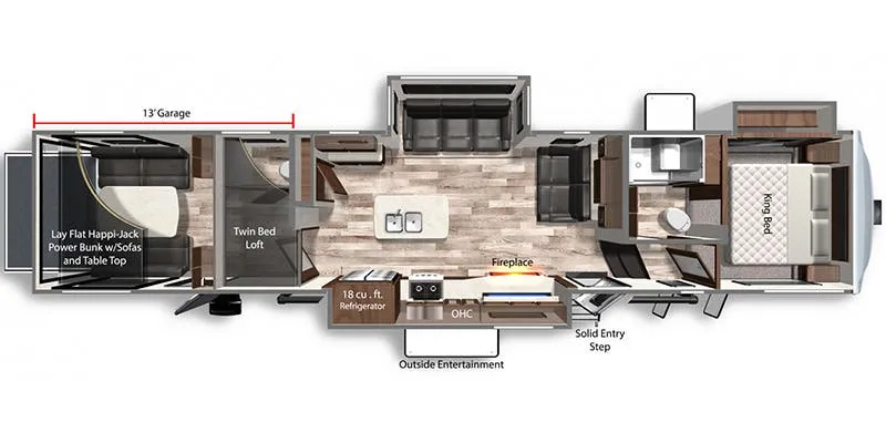 2020 Dutchmen Voltage 4175 - Floor plan