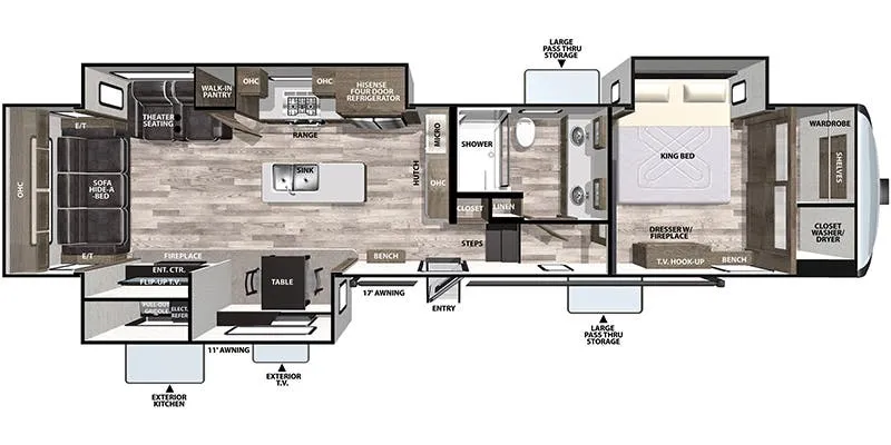 Forest River Cardinal 25th Anniversary Edition 345RLX floor plan