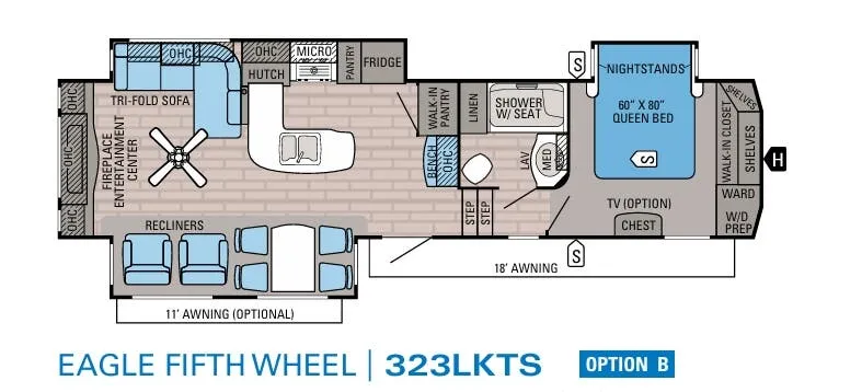 Jayco Eagle 323LKTS floor plan