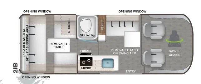 Thor Motor Coach Twist 2JB floor plan