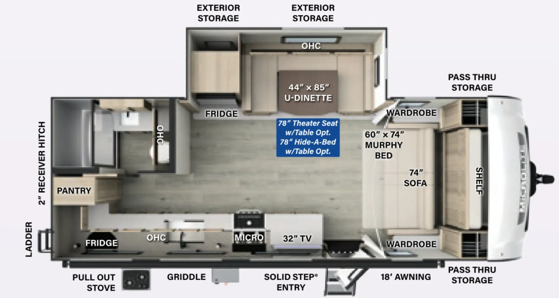Forest River Flagstaff Micro Lite 25DK floor plan