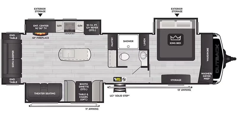 2025 Keystone Outback 328RL - Floor plan
