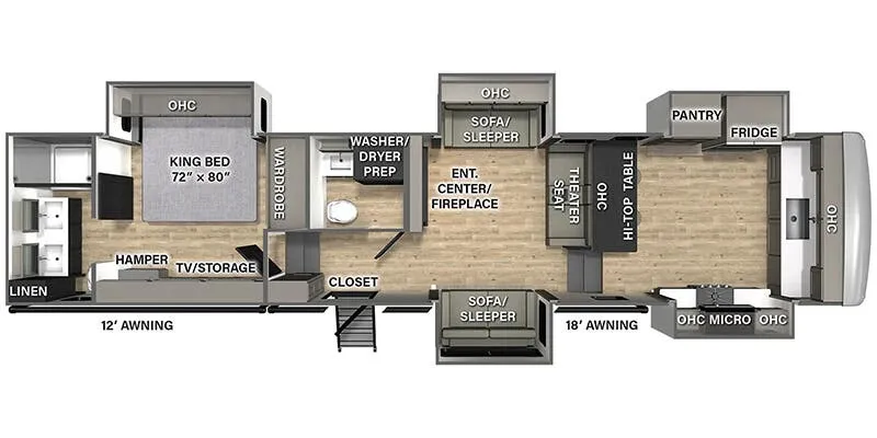 2026 Palomino Columbus 388FKH floor plan