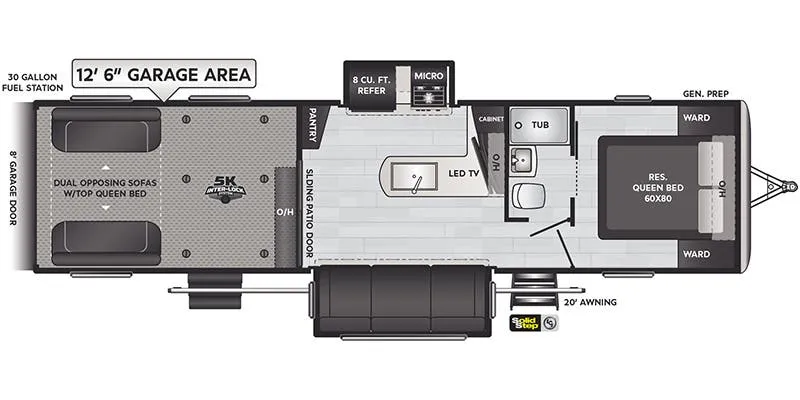 Keystone Fuzion Impact 330 floor plan
