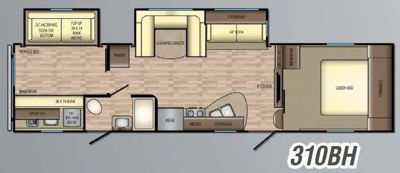 2018 CrossRoads Volante 310BH - Floor plan