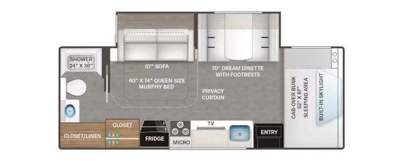 Thor Motor Coach Echelon Sprinter MB24 floor plan