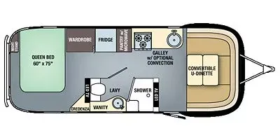 2018 Airstream Flying Cloud 26RB floor plan