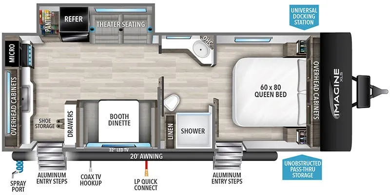 2024 Grand Design Imagine XLS 23LDE floor plan