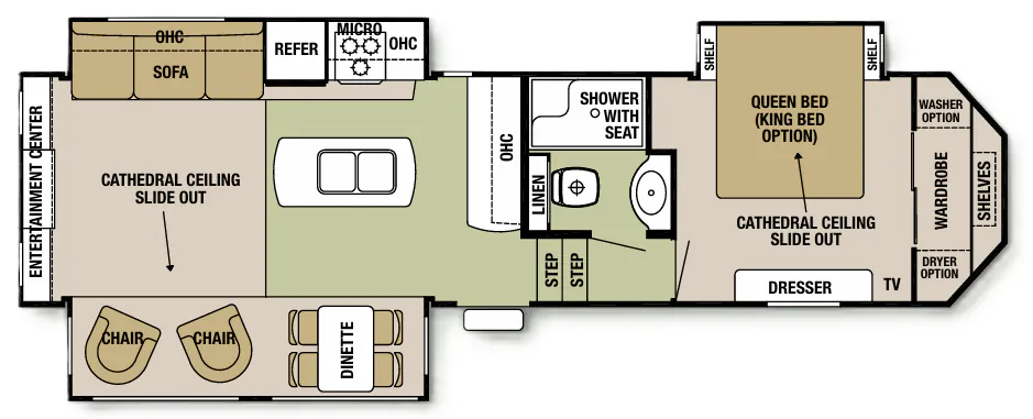 Forest River Cedar Creek Silverback 29IK floor plan